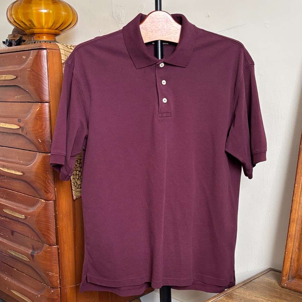 Cambridge Classics Maroon Burgundy Polo Shirt for Men Medium